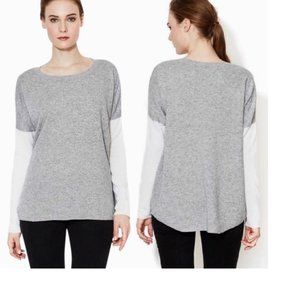 Vince Colorblock Sweater Cashmere / Wool Blend Pullover Hi-Low Sweater